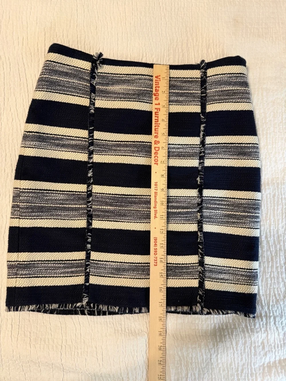 Banana Republic Striped Structured Mini Skirt NWT – Tailored Statement Piece - Picture 6 of 10